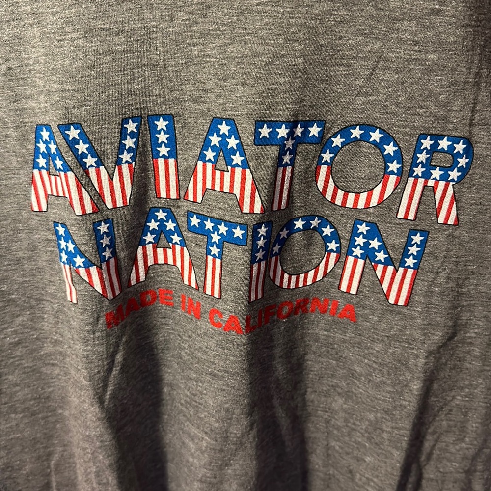 Aviator Nation american flag logo tee